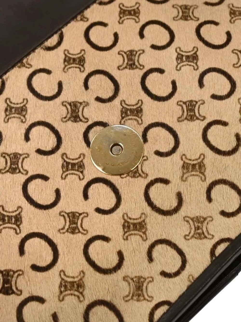 Celine Beige Pony Hair C Macadam Shoulder Bag MC01/1 134695 - Picture 7 of 10